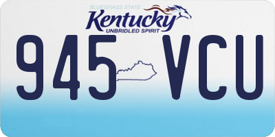 KY license plate 945VCU