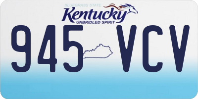 KY license plate 945VCV