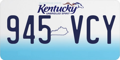 KY license plate 945VCY