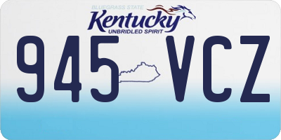 KY license plate 945VCZ