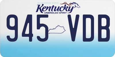KY license plate 945VDB