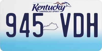 KY license plate 945VDH