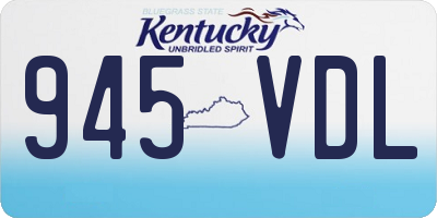 KY license plate 945VDL