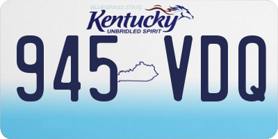 KY license plate 945VDQ
