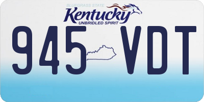 KY license plate 945VDT