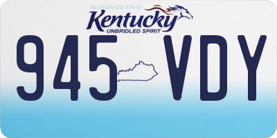 KY license plate 945VDY