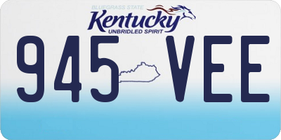 KY license plate 945VEE
