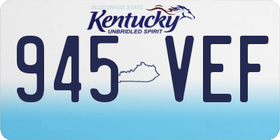 KY license plate 945VEF