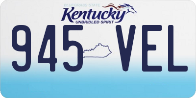 KY license plate 945VEL