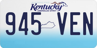 KY license plate 945VEN