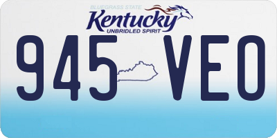 KY license plate 945VEO