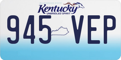 KY license plate 945VEP