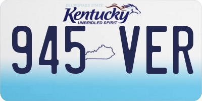 KY license plate 945VER