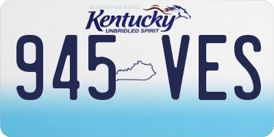 KY license plate 945VES