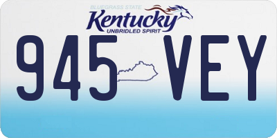 KY license plate 945VEY