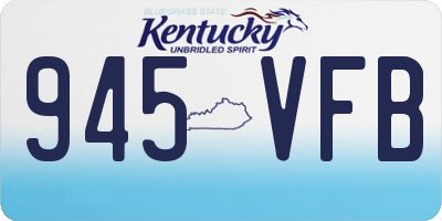 KY license plate 945VFB