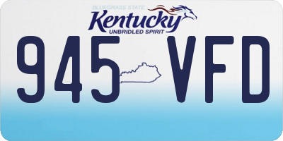 KY license plate 945VFD