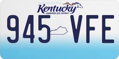 KY license plate 945VFE