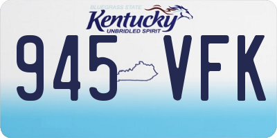KY license plate 945VFK