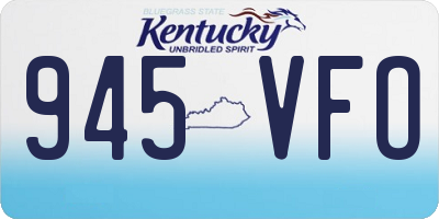KY license plate 945VFO