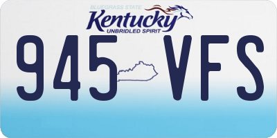 KY license plate 945VFS