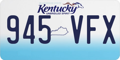 KY license plate 945VFX