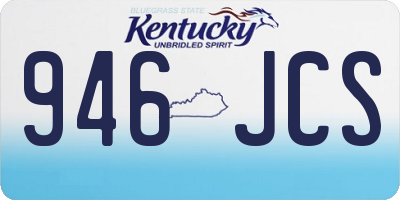 KY license plate 946JCS