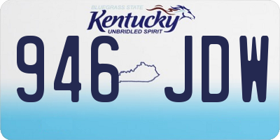 KY license plate 946JDW