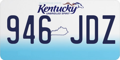 KY license plate 946JDZ