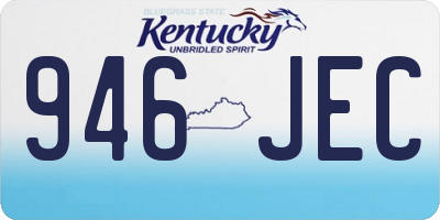KY license plate 946JEC
