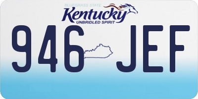 KY license plate 946JEF