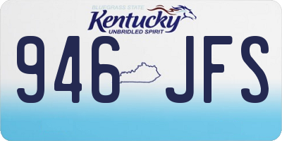 KY license plate 946JFS
