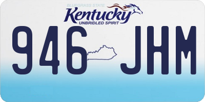 KY license plate 946JHM
