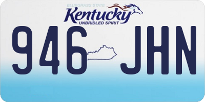 KY license plate 946JHN