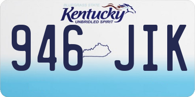 KY license plate 946JIK