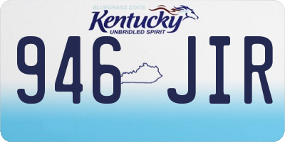 KY license plate 946JIR