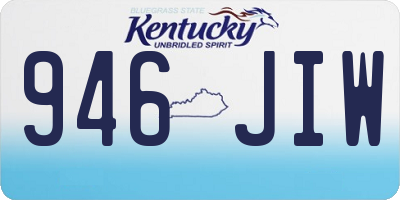 KY license plate 946JIW