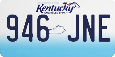 KY license plate 946JNE