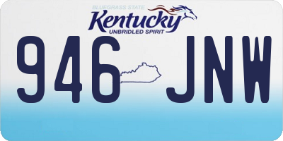 KY license plate 946JNW