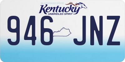 KY license plate 946JNZ