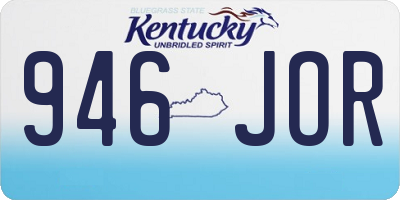 KY license plate 946JOR