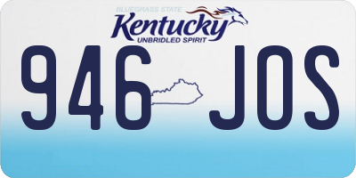 KY license plate 946JOS