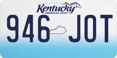 KY license plate 946JOT