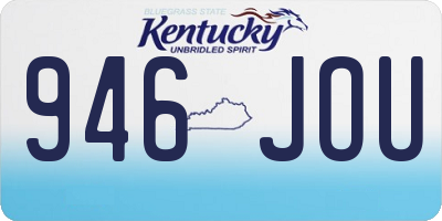 KY license plate 946JOU