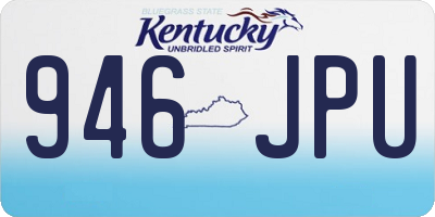KY license plate 946JPU
