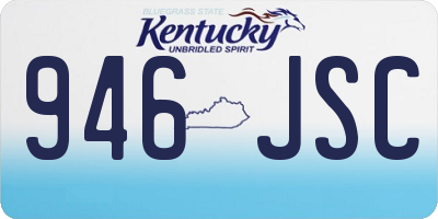 KY license plate 946JSC