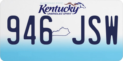 KY license plate 946JSW