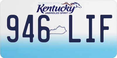 KY license plate 946LIF