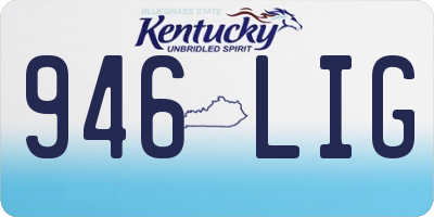KY license plate 946LIG