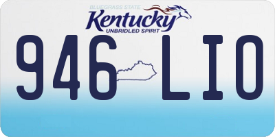 KY license plate 946LIO